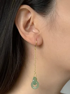 Infinity Jade Dangle Earrings
