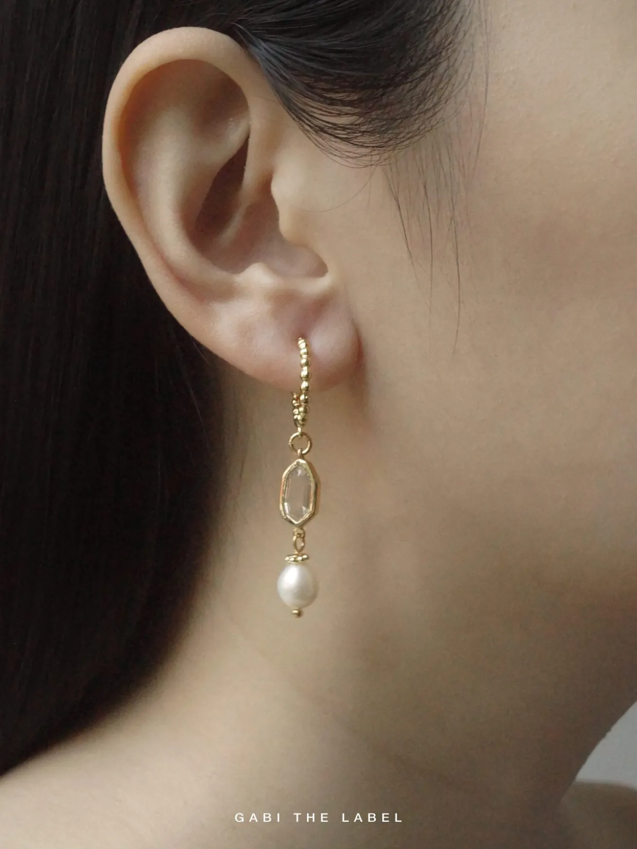 Ingrid Earrings - Clear *18K Gold-plated