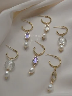 Ingrid Earrings - Clear *18K Gold-plated