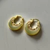 Intricate Jade Hoops