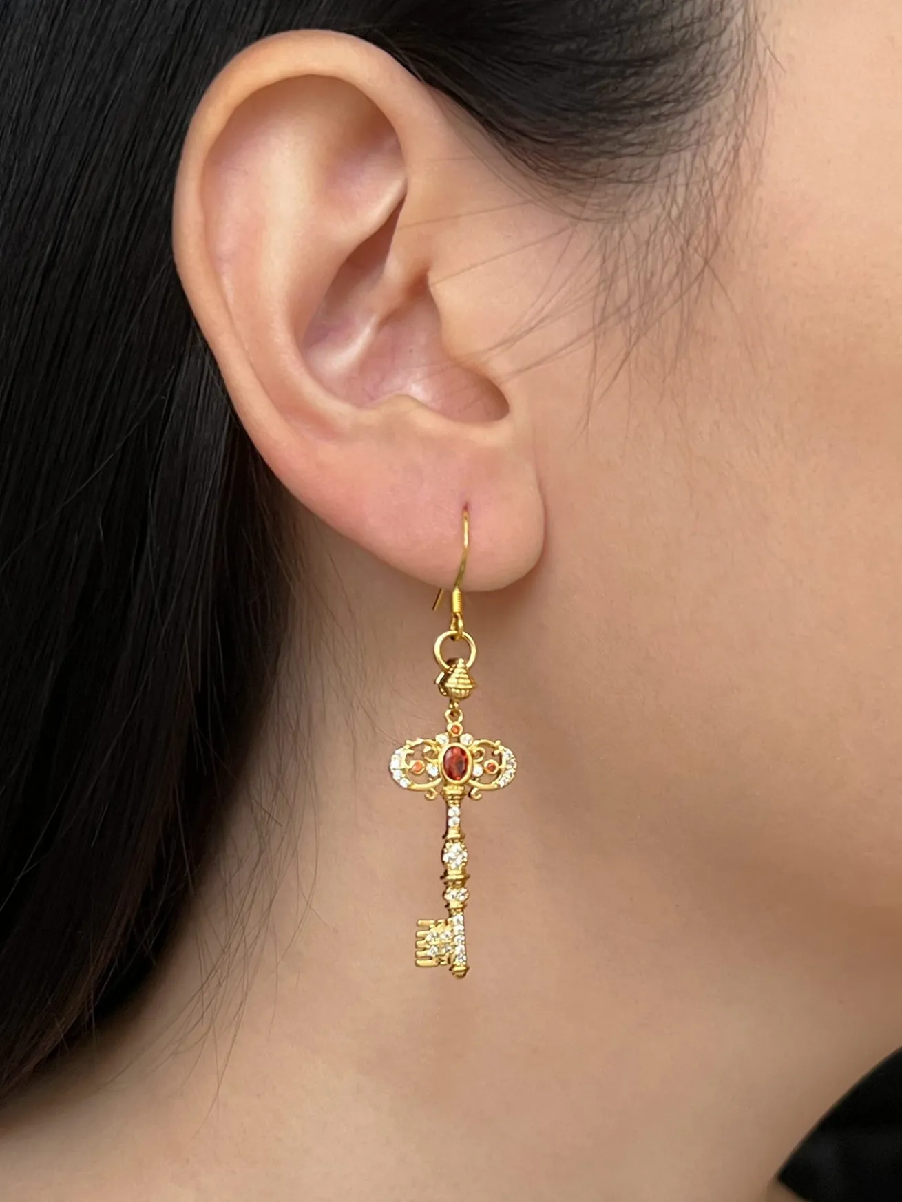 Intricate Key Earrings