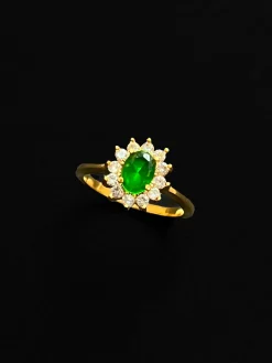 Jade Green Gemstone Ring