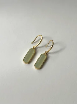 Jade Pendant Earrings