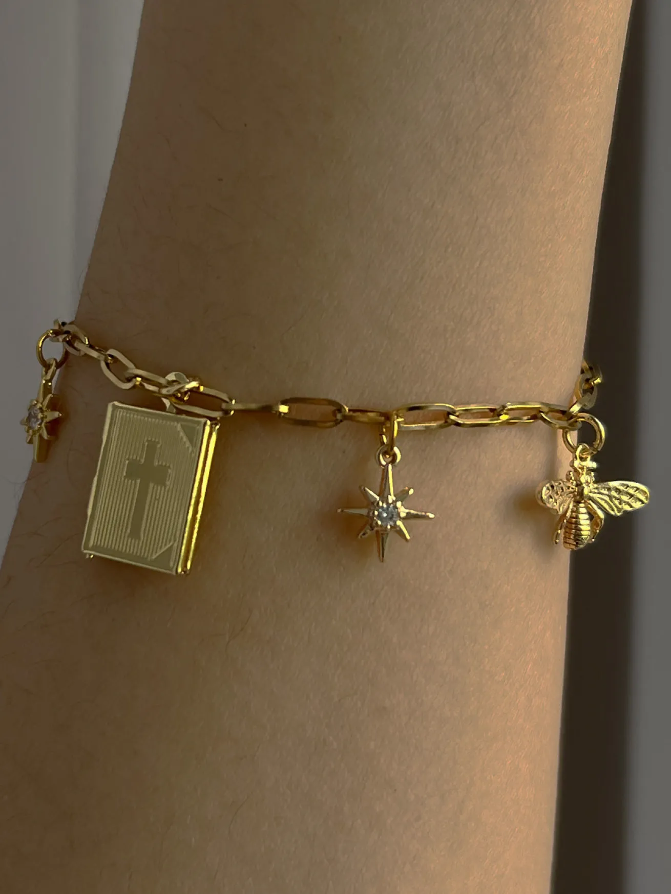 Journey Charm Bracelet - Book Locket, Starburst, Bee
