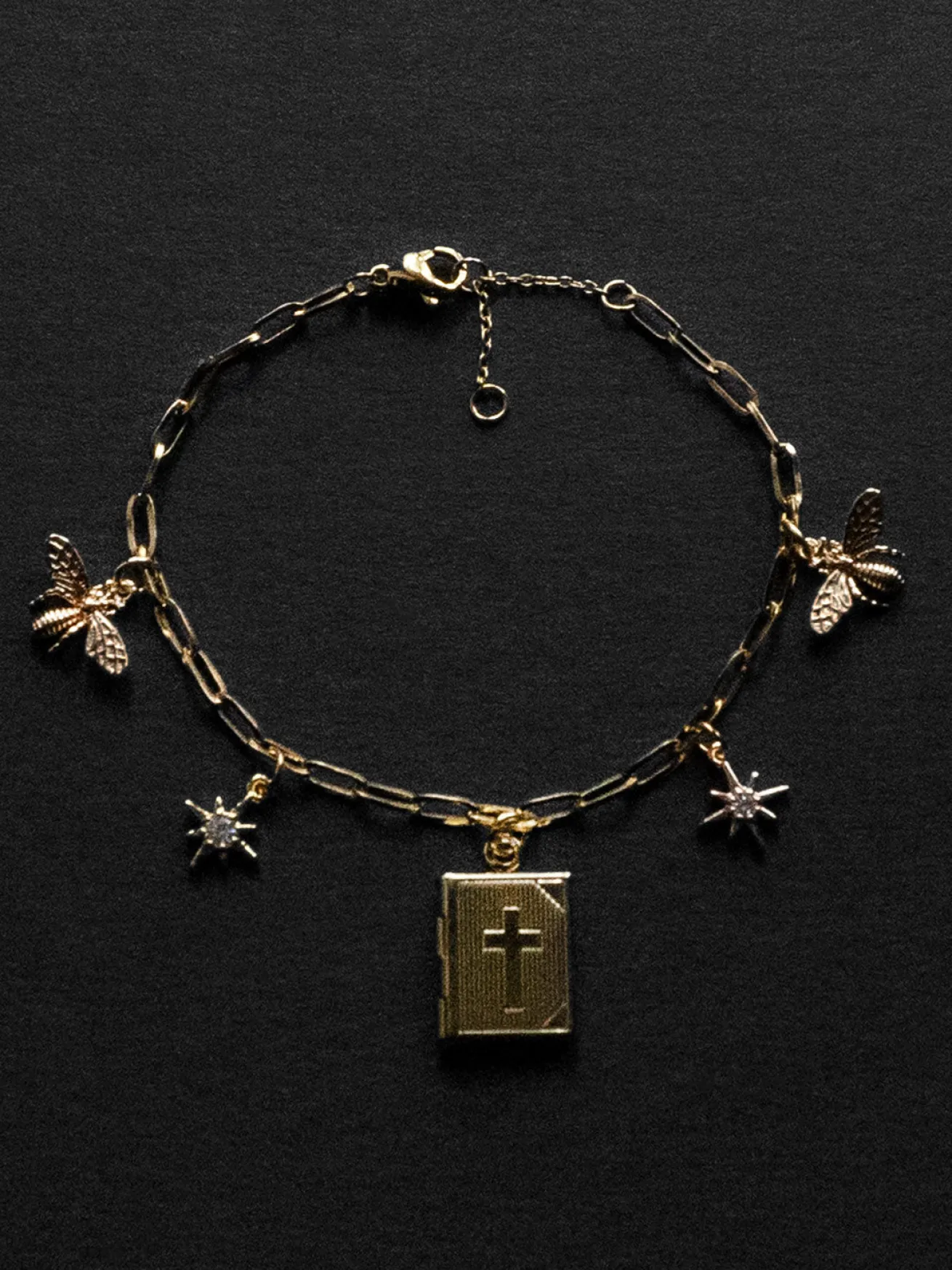 Journey Charm Bracelet - Book Locket, Starburst, Bee