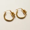 Knot Hoops - Stainless Steel, Gold