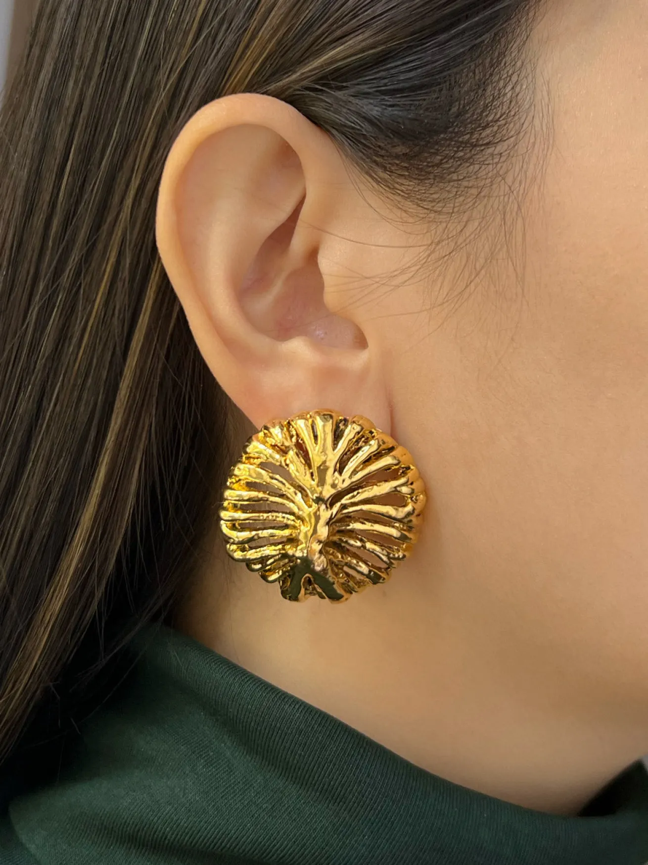 Large Ensnared Gold Clip-Ons (Vintage)