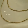 Layered Snake Chain Necklace *18K Gold-plated Stainless Steel
