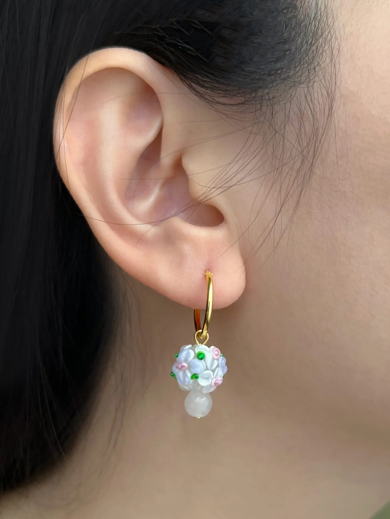 Little Bouquet Hoop Earrings