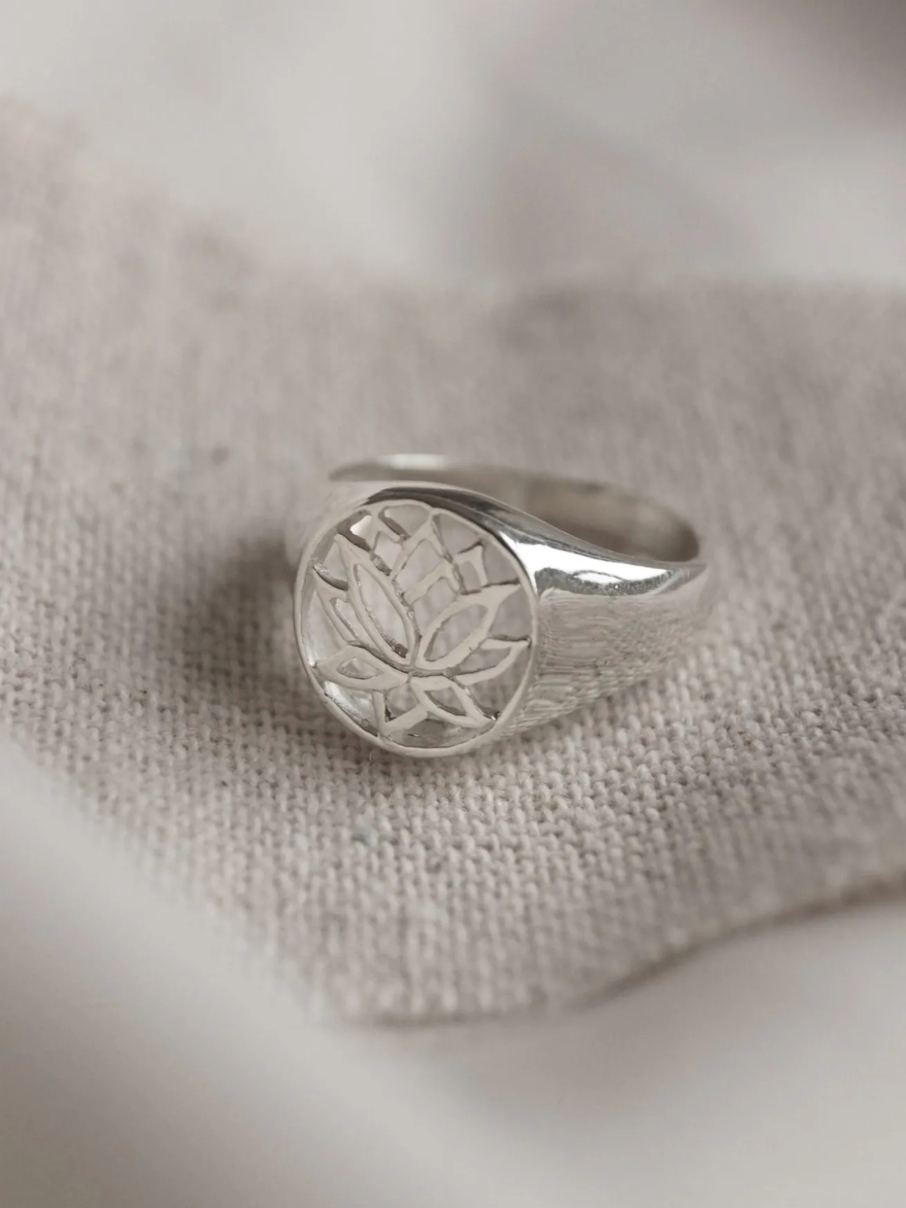 LOTUS Signet Ring - Small // GABI EXCLUSIVE