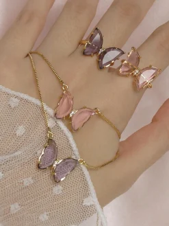 LOVEDAY Necklace - Pink *Gold-plated