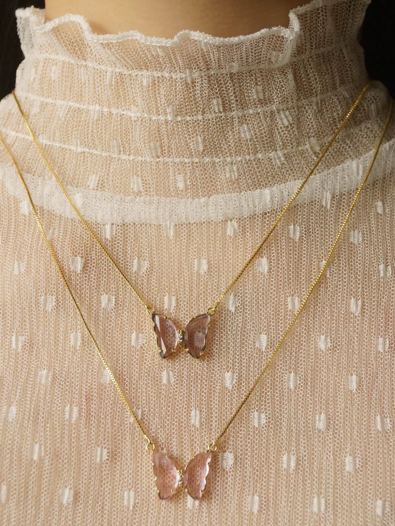 LOVEDAY Necklace - Pink *Gold-plated