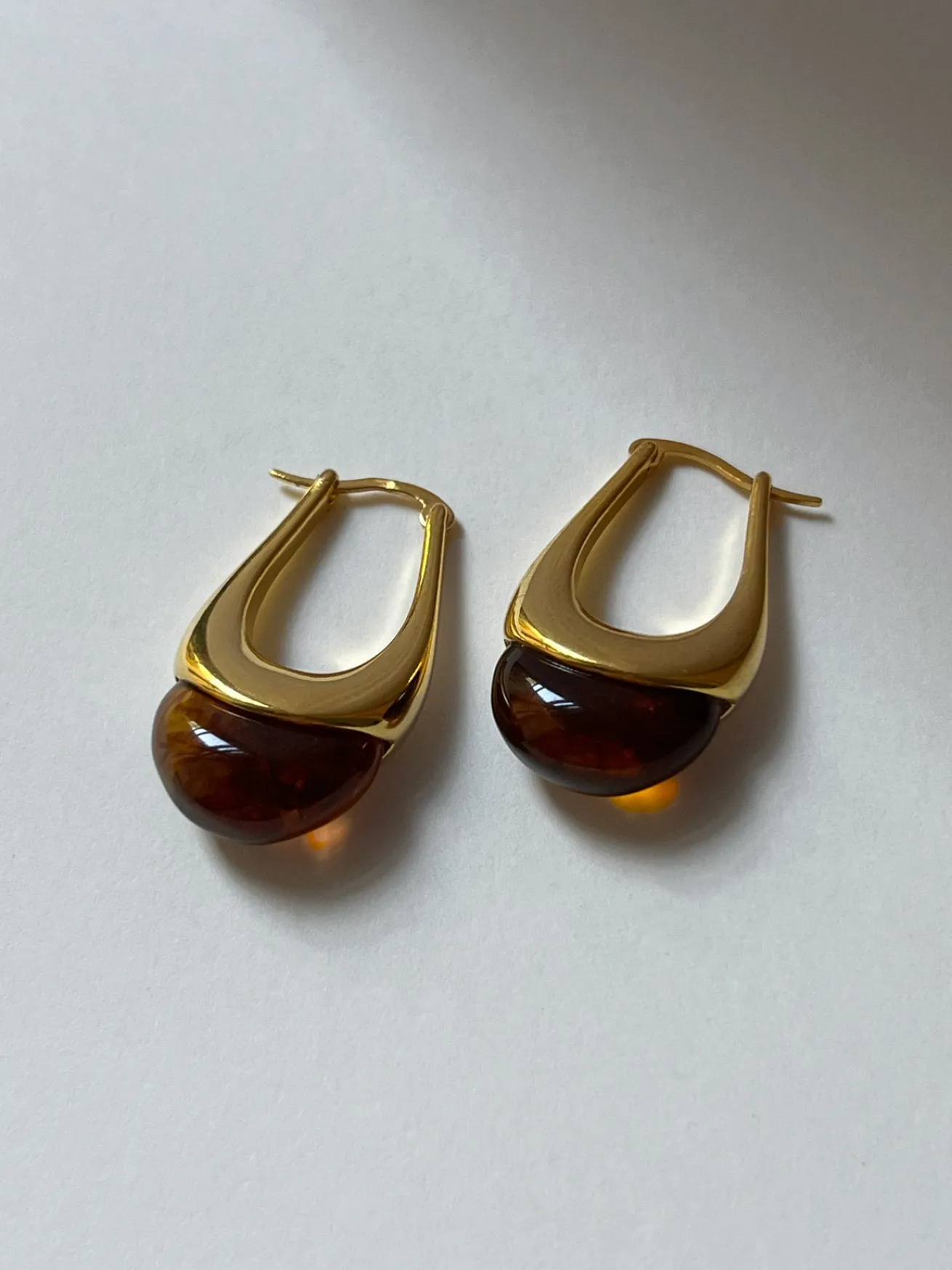 Lucid Dreams Hoops - Gold/Brown