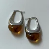 Lucid Dreams Hoops - Silver/Brown