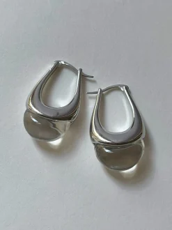 Lucid Dreams Hoops - Silver/Clear