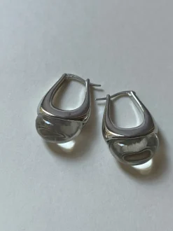 Lucid Dreams Hoops - Silver/Clear