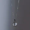 Lucite Globule Necklace - Silver