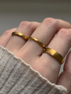 Matte Essential Gold Ring - 5mm