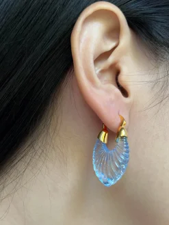 Mirage Glacial Hoops - Dreamy Blue