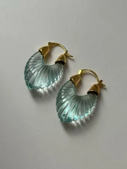 Mirage Glacial Hoops - Turquoise Lake