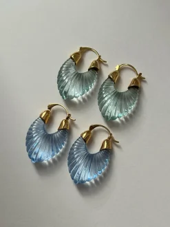 Mirage Glacial Hoops - Turquoise Lake