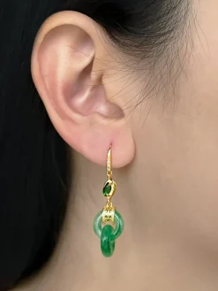 Monarchy Infinity Jade Earrings