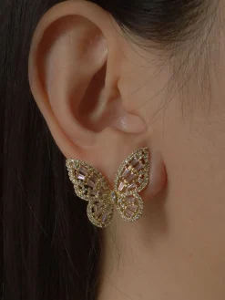 OAHU Butterfly Earrings - Pink *Gold-plated S925 Earposts