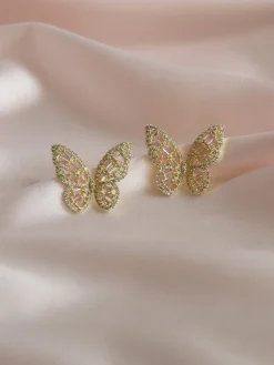OAHU Butterfly Earrings - Pink *Gold-plated S925 Earposts