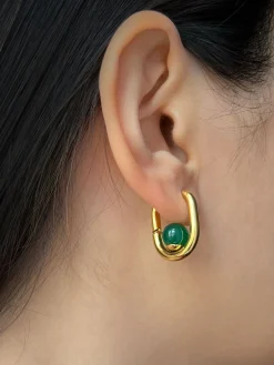 Oval Hoops - Malachite/Green