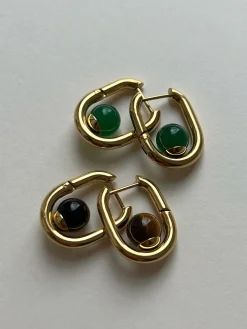 Oval Hoops - Malachite/Green