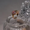 Oval Stone Crystal Ring - Amethyst/Purple