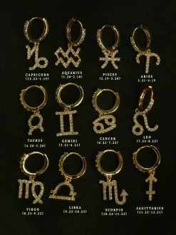 Pavé Sparkle Horoscope Huggies *18k Gold-plated