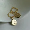 Peony Pendant Hoops