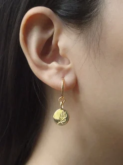 Peony Pendant Hoops