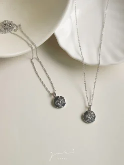 Peony Pendant Necklace - Silver