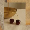 Petit Cherié (Cherry) Earrings *Gold-plated stems