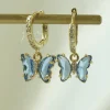 Petite Butterfly Huggies - Cornflower Blue *14K Gold-plated