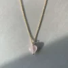 Petite Rose Quartz Heart Necklace