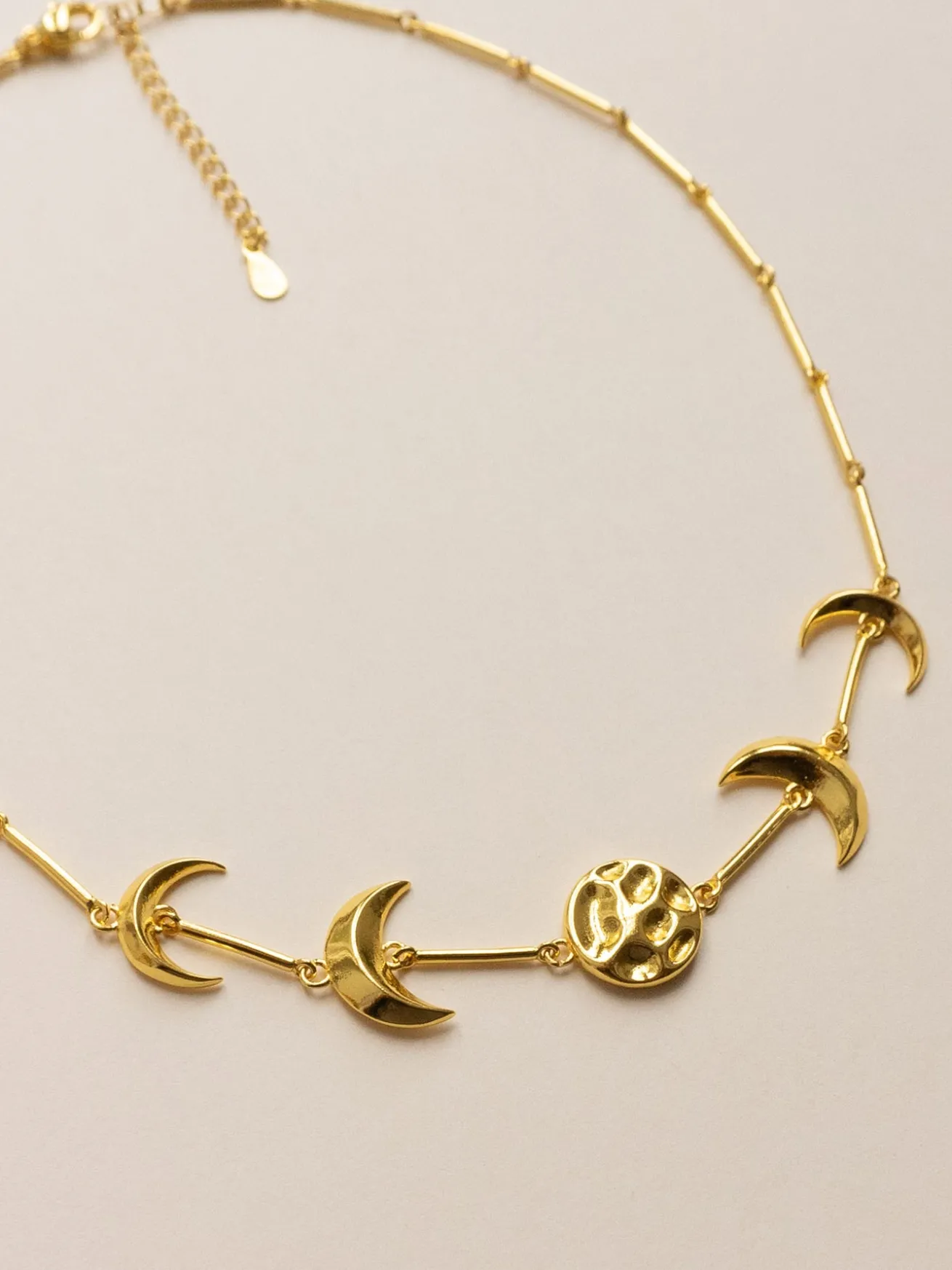 Phases Of The Moon Necklace - Gold