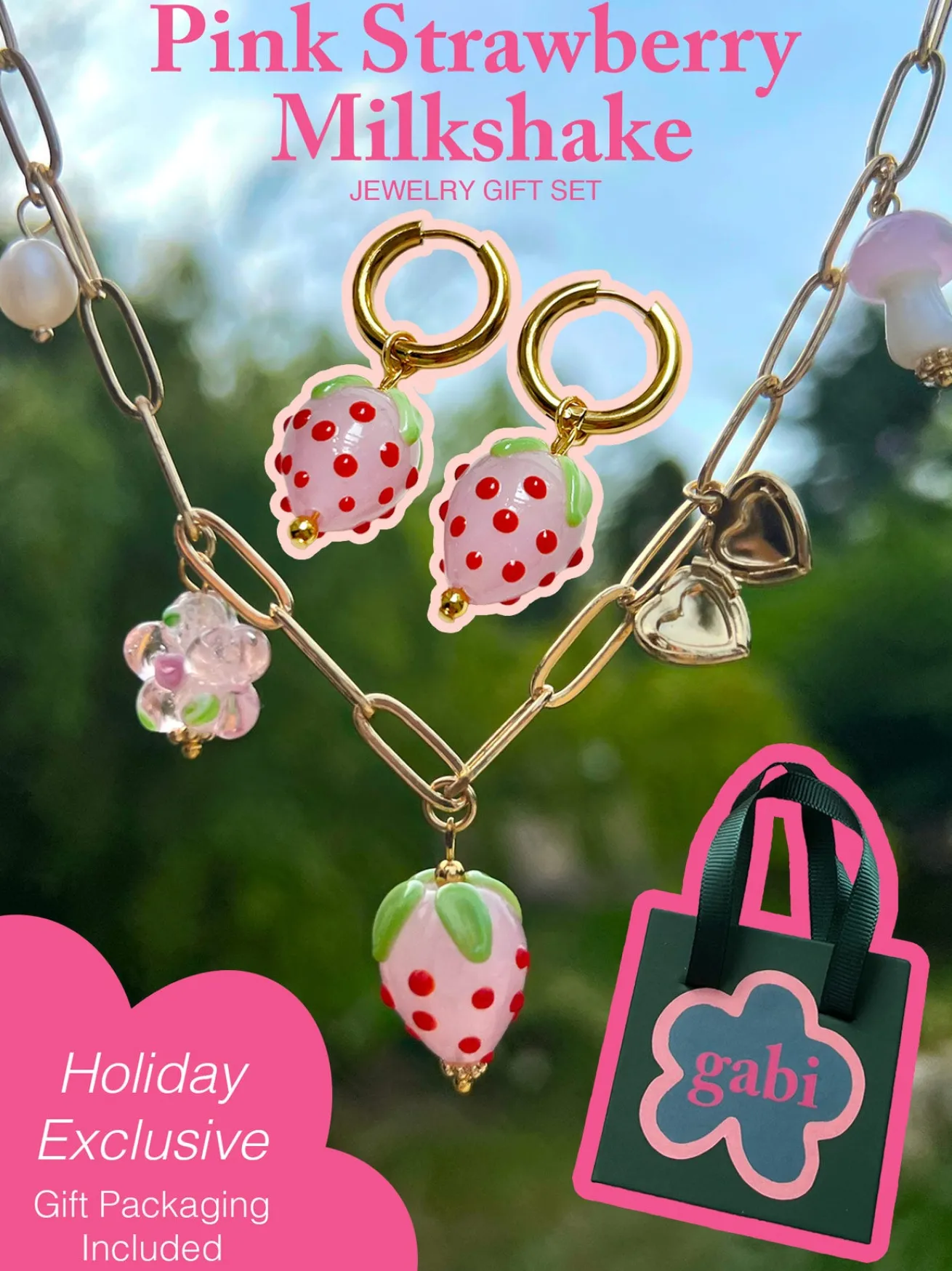 PINK STRAWBERRY MILKSHAKE Gift Set