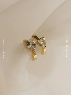 POPPY Huggies - Clear *Gold-plated