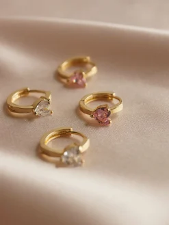 POPPY Huggies - Clear *Gold-plated