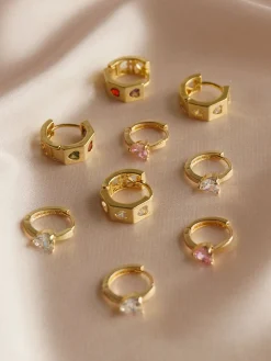 POPPY Huggies - Clear *Gold-plated