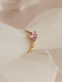POPPY Huggies - Pink *Gold-plated