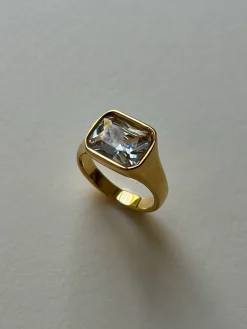 Rectangular Gemstone Ring - Clear