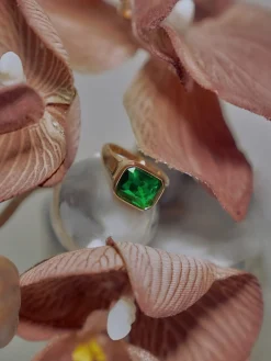 Rectangular Gemstone Ring - Clear
