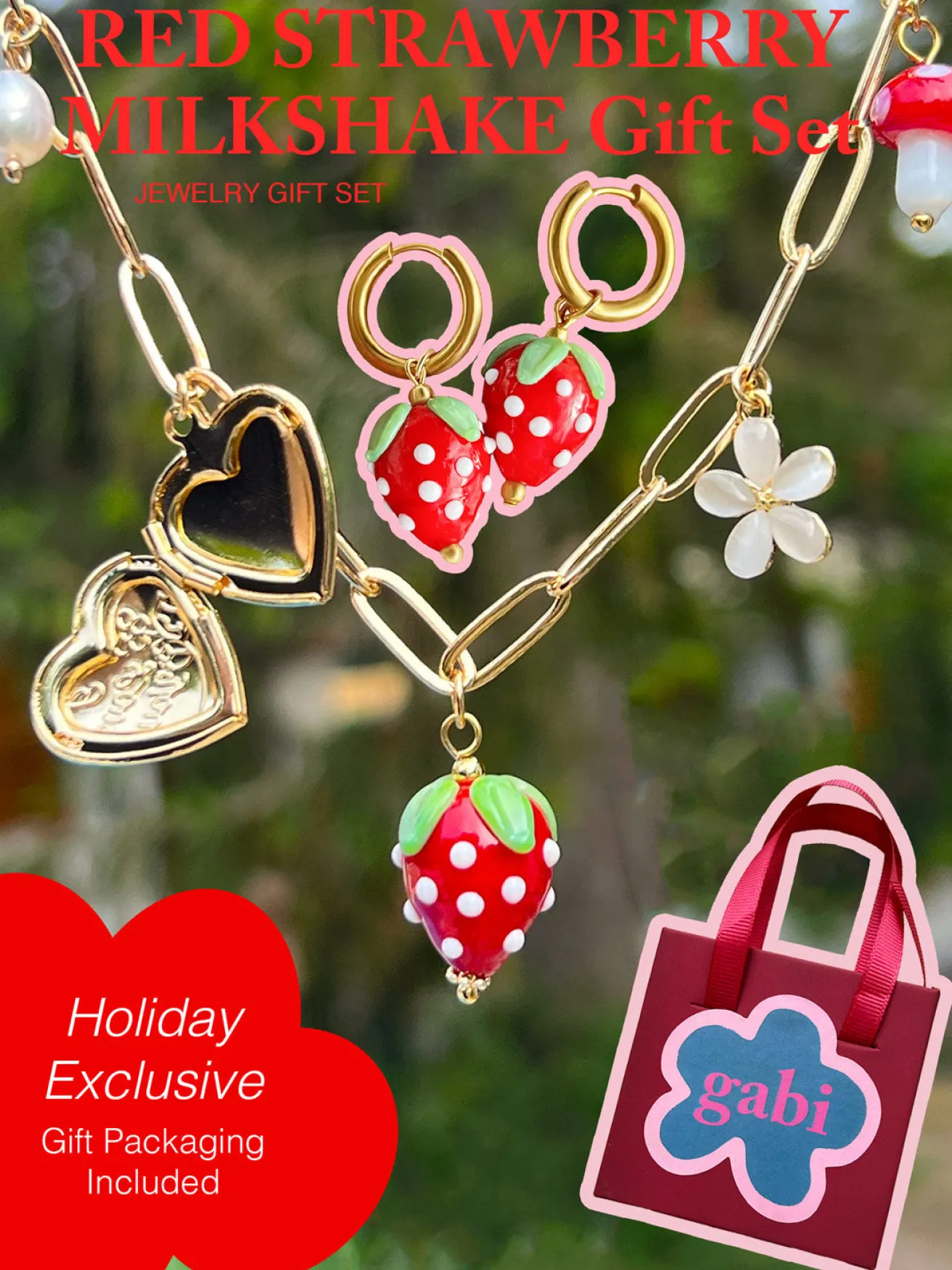 RED STRAWBERRY MILKSHAKE Gift Set
