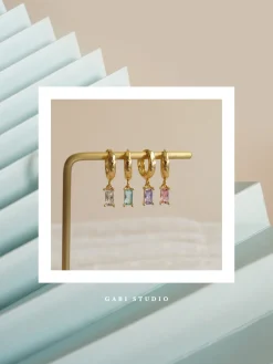 REVERIE Huggies - Aqua *18K Gold-plated