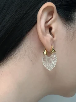 Sculptural Hoops - Clear