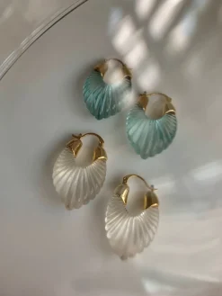Sculptural Hoops - Clear